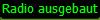 Radio ausgebaut